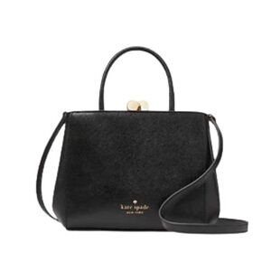 NWT KATE SPADE NEW YORK AMOUR Mini Frame Leather Satchel, Gold Accents, Black